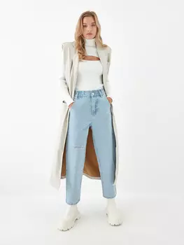 Джинсы с потертостями