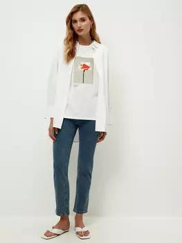 Джинсы slim укороченные