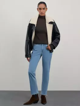Джинсы slim укороченные