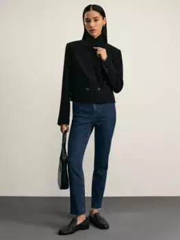 Джинсы slim укороченные