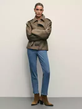 Джинсы slim укороченные