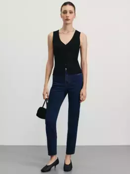 Джинсы slim укороченные