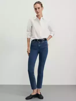 Джинсы slim укороченные