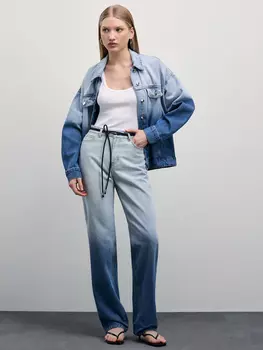 Джинсы straight с градиентом