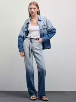 Джинсы straight с градиентом
