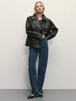 Джинсы straight с узором