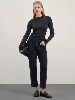 Джинсы straight укороченные