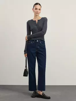 Джинсы straight укороченные