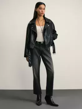 Джинсы straight укороченные