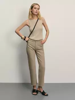 Джинсы straight укороченные