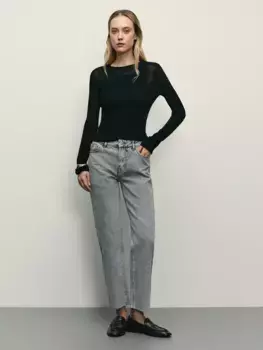 Джинсы straight укороченные