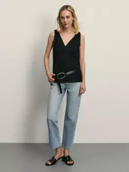 Джинсы straight укороченные