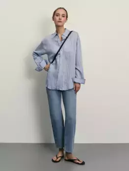 Джинсы straight укороченные