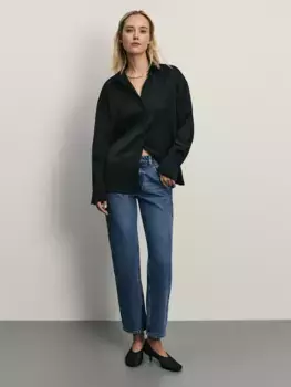 Джинсы straight укороченные