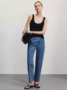 Джинсы straight укороченные