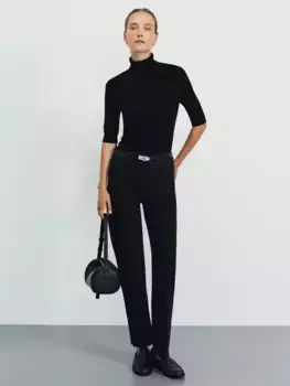 Джинсы straight укороченные