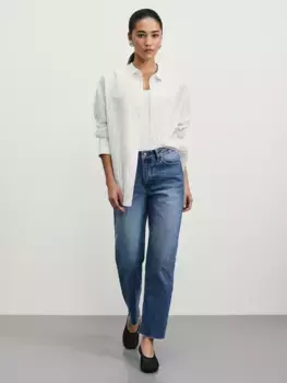 Джинсы straight укороченные