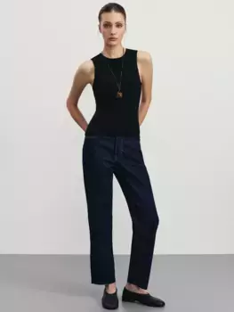 Джинсы straight укороченные