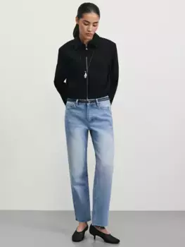 Джинсы straight укороченные