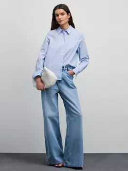 Джинсы wide leg с регулируемым поясом