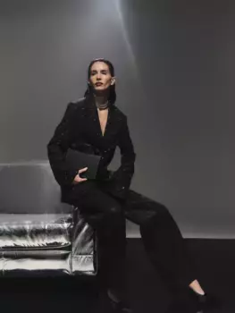 Джинсы wide leg с высокой посадкой