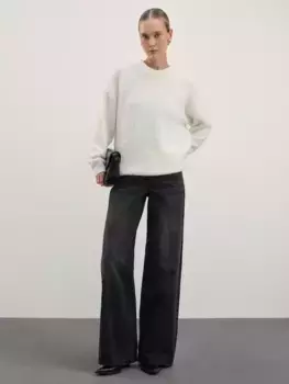 Джинсы wide leg с высокой посадкой