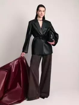Джинсы wide leg с высокой посадкой