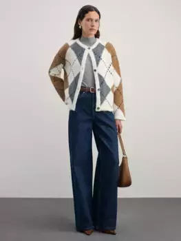 Джинсы wide leg с высокой посадкой
