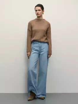 Джинсы wide leg с высокой посадкой