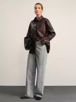 Джинсы wide leg с высокой посадкой