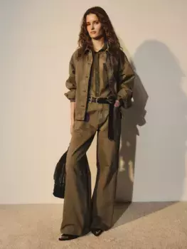 Джинсы wide leg с высокой посадкой