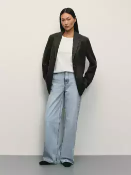 Джинсы wide leg с высокой посадкой