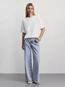 Джинсы wide leg с высокой посадкой