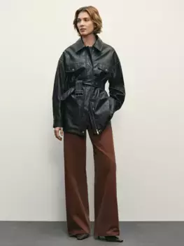 Джинсы wide leg с высокой посадкой