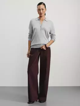 Джинсы wide leg с высокой посадкой