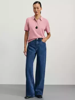 Джинсы wide leg с высокой посадкой