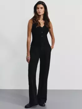 Джинсы wide leg с высокой посадкой