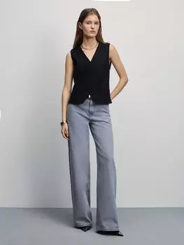 Джинсы wide leg со средней посадкой