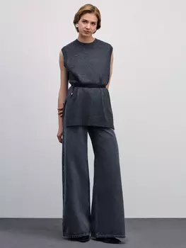 Джинсы wide leg со средней посадкой