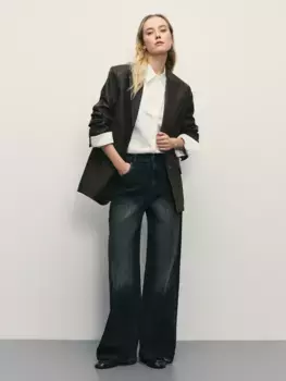 Джинсы wide leg со стрелками