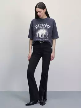 Футболка garment dye со стразами