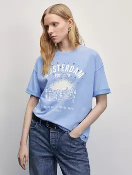 Футболка garment dye со стразами