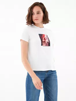 Футболка из 100% хлопка с принтом