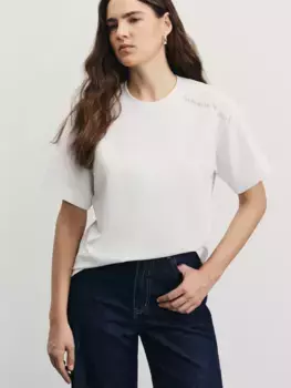 Футболка из хлопка с декоративными бусинами