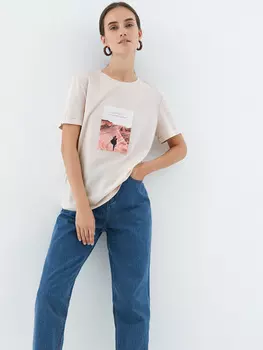 Футболка из хлопка с принтом