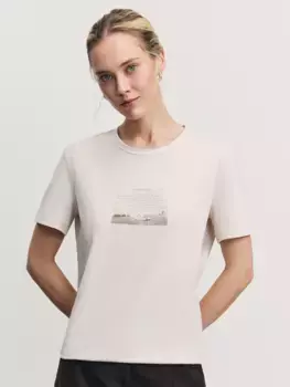 Футболка из хлопка с принтом