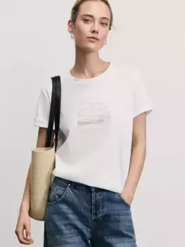 Футболка из хлопка с принтом