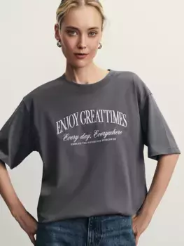 Футболка из хлопка с принтом