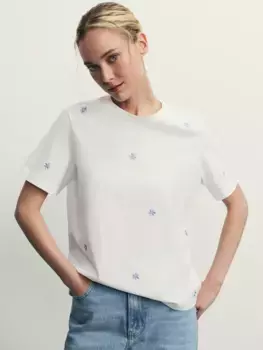 Футболка из хлопка с вышивкой