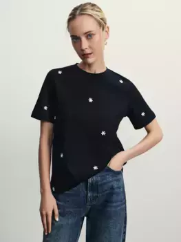 Футболка из хлопка с вышивкой